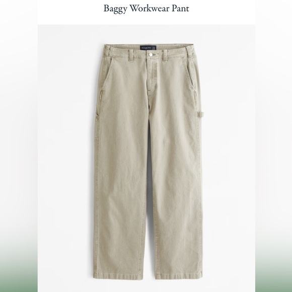 NWT Abercrombie Men’s Baggy Workwear Pant - Picture 1 of 3